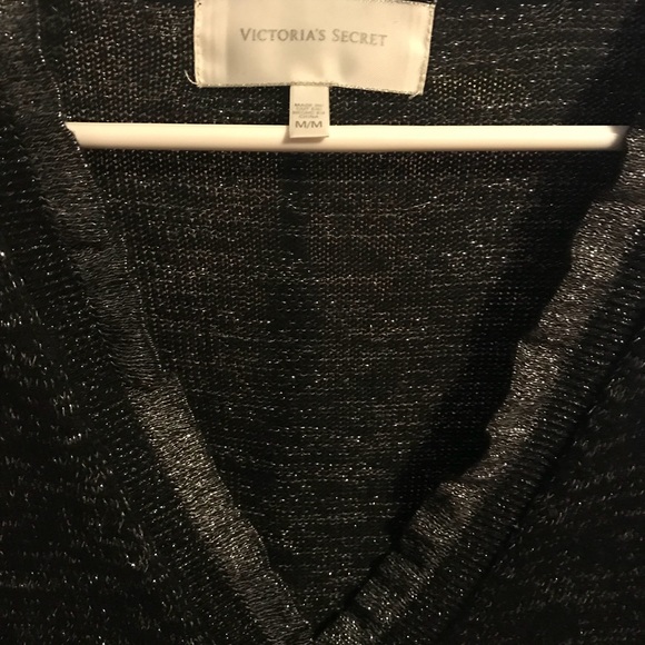 Victoria's Secret Dressy Black Sequined Cardigan GORGEOUS - Size M - Picture 8 of 12